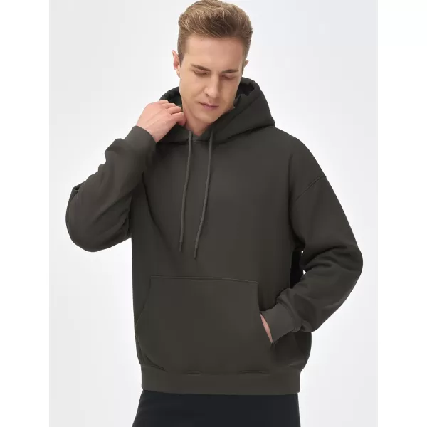 THE GYM PEOPLE Mens Loose Fit Pullover Hoodie Soft Lightweight Hooded Sweatshirt with PocketsDark Brown