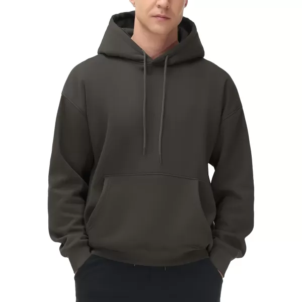 THE GYM PEOPLE Mens Loose Fit Pullover Hoodie Soft Lightweight Hooded Sweatshirt with PocketsDark Brown