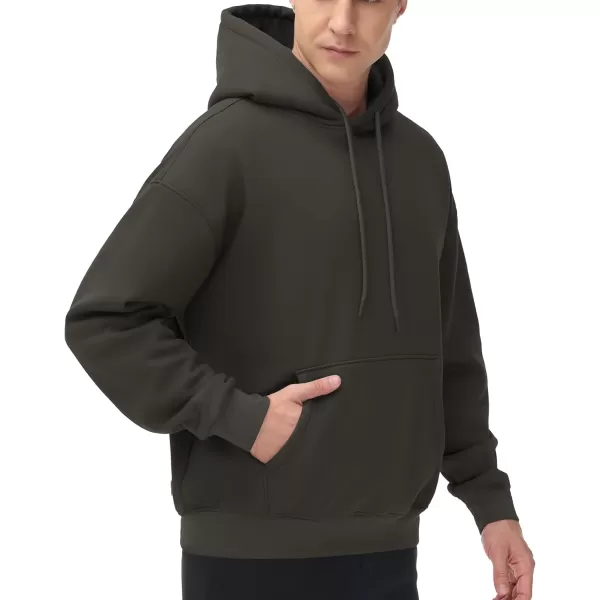 THE GYM PEOPLE Mens Loose Fit Pullover Hoodie Soft Lightweight Hooded Sweatshirt with PocketsDark Brown