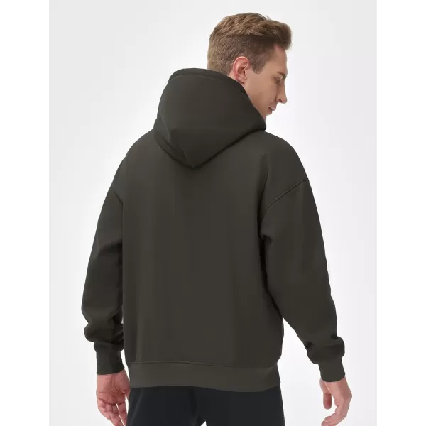 THE GYM PEOPLE Mens Loose Fit Pullover Hoodie Soft Lightweight Hooded Sweatshirt with PocketsDark Brown