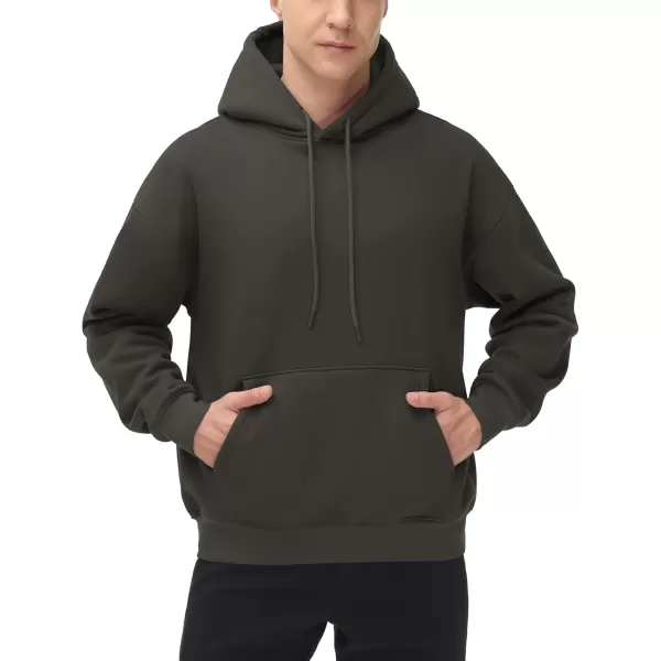 THE GYM PEOPLE Mens Loose Fit Pullover Hoodie Soft Lightweight Hooded Sweatshirt with PocketsDark Brown