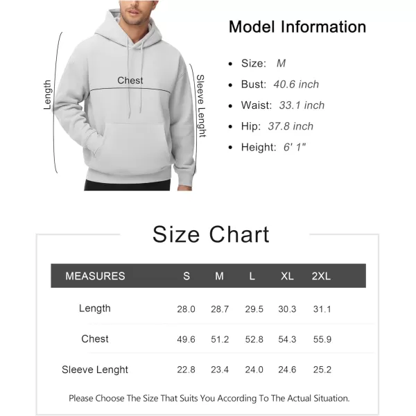THE GYM PEOPLE Mens Loose Fit Pullover Hoodie Soft Lightweight Hooded Sweatshirt with PocketsLight Grey