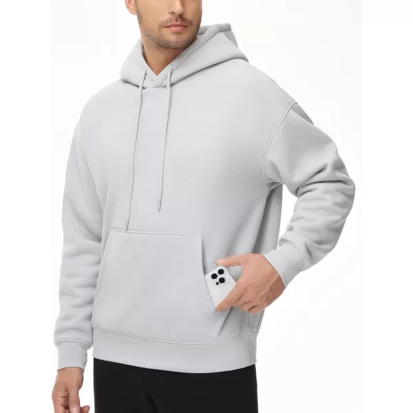 THE GYM PEOPLE Mens Loose Fit Pullover Hoodie Soft Lightweight Hooded Sweatshirt with PocketsLight Grey