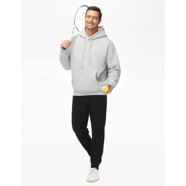 THE GYM PEOPLE Mens Loose Fit Pullover Hoodie Soft Lightweight Hooded Sweatshirt with PocketsLight Grey