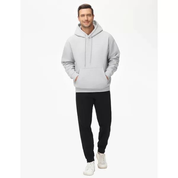 THE GYM PEOPLE Mens Loose Fit Pullover Hoodie Soft Lightweight Hooded Sweatshirt with PocketsLight Grey