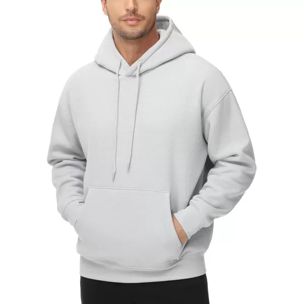 THE GYM PEOPLE Mens Loose Fit Pullover Hoodie Soft Lightweight Hooded Sweatshirt with PocketsLight Grey