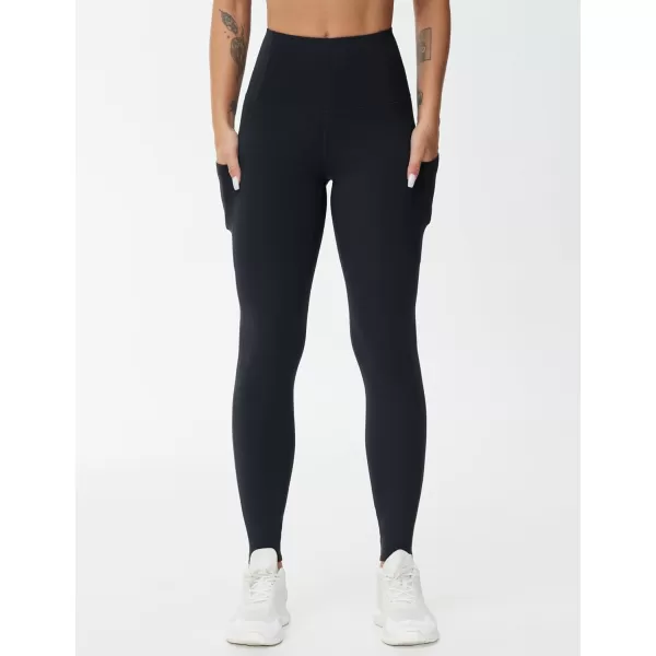 THE GYM PEOPLE Womens High Waist Yoga Pants Buttery Soft Stretchy Tummy Control Workout Athletic Leggings with PocketsBlack