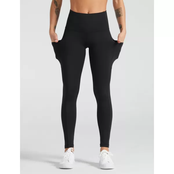 THE GYM PEOPLE Womens High Waist Yoga Pants Soft Tummy Control Athletic Workout Leggings with Deep PocketsBlack