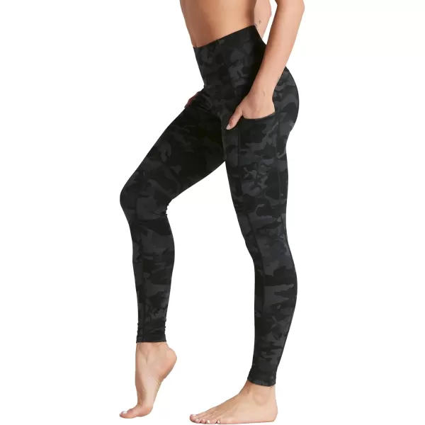 THE GYM PEOPLE Womens High Waist Yoga Pants Soft Tummy Control Athletic Workout Leggings with Deep PocketsBlack Camo