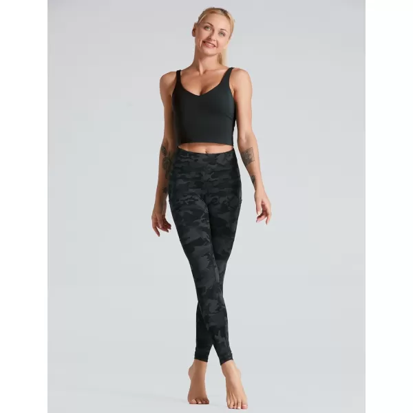 THE GYM PEOPLE Womens High Waist Yoga Pants Soft Tummy Control Athletic Workout Leggings with Deep PocketsBlack Camo