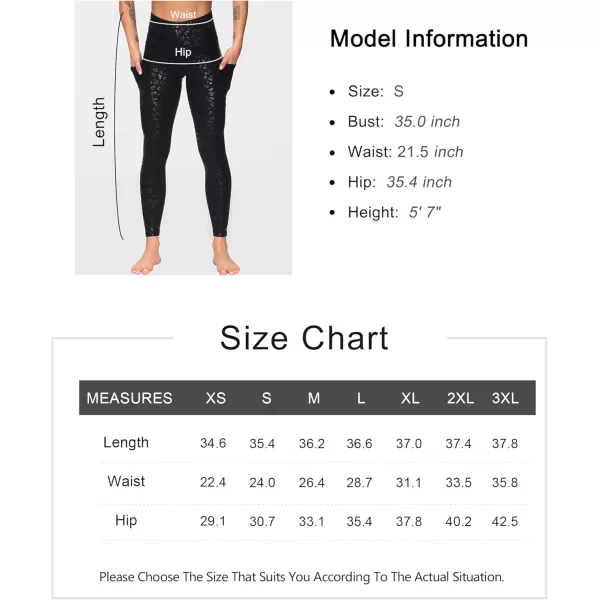 THE GYM PEOPLE Womens High Waist Yoga Pants Soft Tummy Control Athletic Workout Leggings with Deep PocketsBlack Leopard