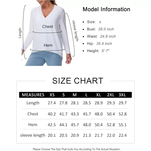 THE GYM PEOPLE Womens Long Sleeve Workout Shirts Loose Fit VNeck Running TShirts Tops with Thumb HoleWhite