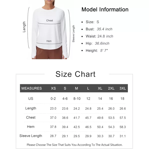 THE GYM PEOPLE Womens Long Sleeve Workout Shirts Side Slits Athletic Yoga Tee Tops with Thumb HoleWhite