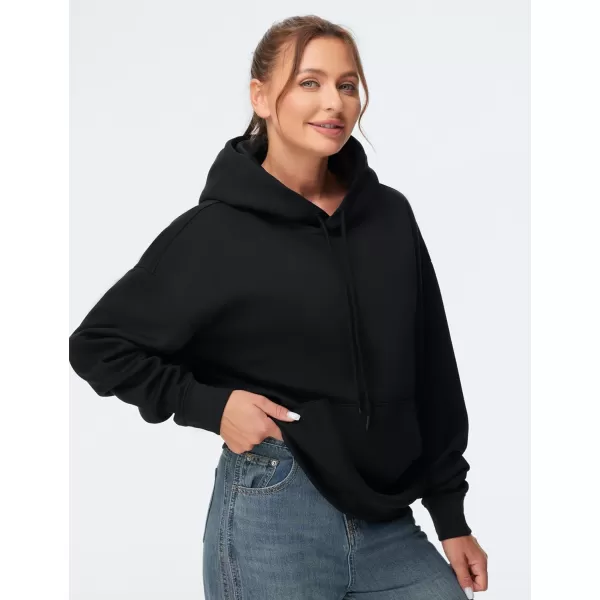 THE GYM PEOPLE Womens Oversized Hoodie Lightweight Soft Drawstring Pullover Sweatshirt with PocketsBlack