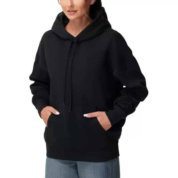 THE GYM PEOPLE Womens Oversized Hoodie Lightweight Soft Drawstring Pullover Sweatshirt with PocketsBlack