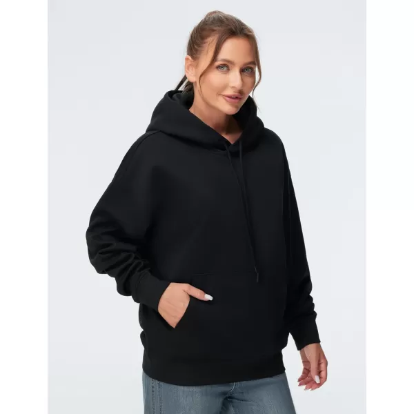THE GYM PEOPLE Womens Oversized Hoodie Lightweight Soft Drawstring Pullover Sweatshirt with PocketsBlack