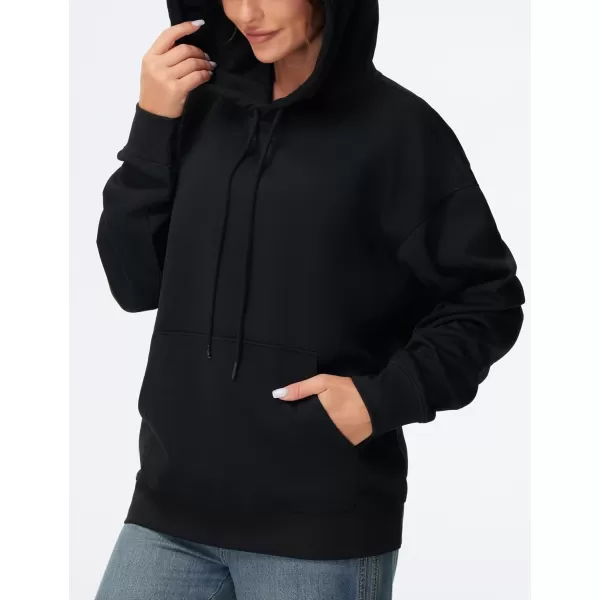 THE GYM PEOPLE Womens Oversized Hoodie Lightweight Soft Drawstring Pullover Sweatshirt with PocketsBlack