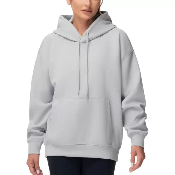 THE GYM PEOPLE Womens Oversized Hoodie Lightweight Soft Drawstring Pullover Sweatshirt with PocketsLight Grey