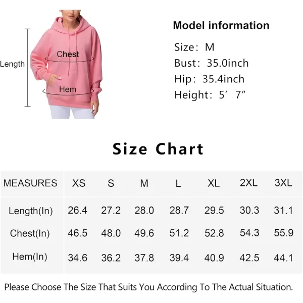 THE GYM PEOPLE Womens Oversized Hoodie Lightweight Soft Drawstring Pullover Sweatshirt with PocketsWatermelon Pink