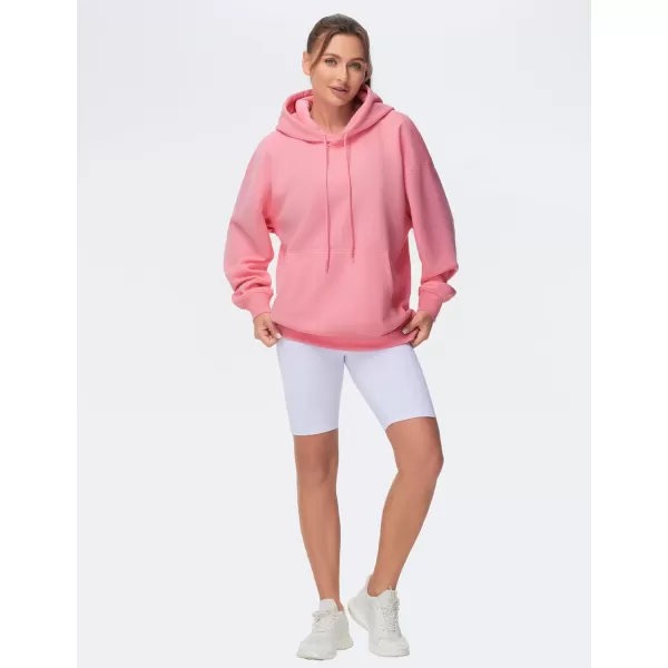 THE GYM PEOPLE Womens Oversized Hoodie Lightweight Soft Drawstring Pullover Sweatshirt with PocketsWatermelon Pink
