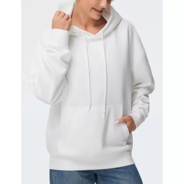 THE GYM PEOPLE Womens Oversized Hoodie Lightweight Soft Drawstring Pullover Sweatshirt with PocketsWhite