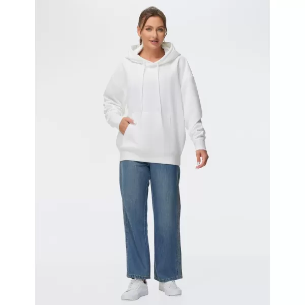 THE GYM PEOPLE Womens Oversized Hoodie Lightweight Soft Drawstring Pullover Sweatshirt with PocketsWhite