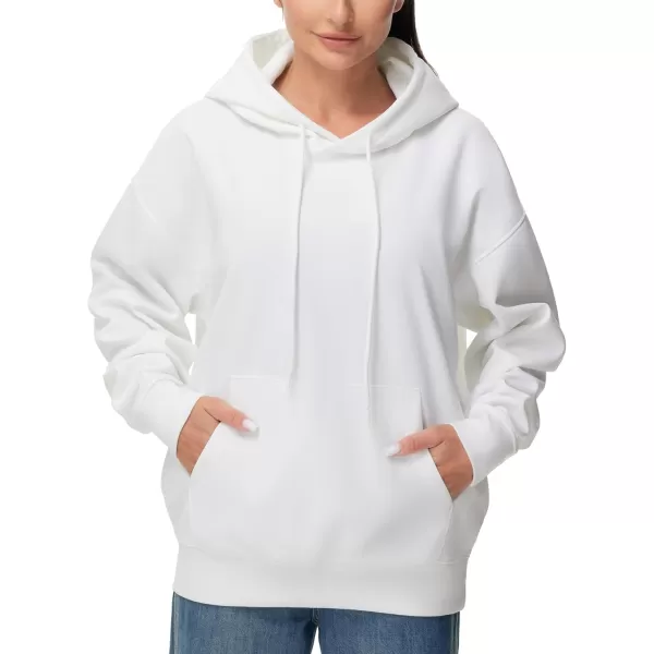 THE GYM PEOPLE Womens Oversized Hoodie Lightweight Soft Drawstring Pullover Sweatshirt with PocketsWhite