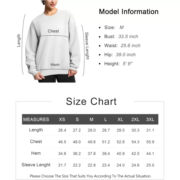 THE GYM PEOPLE Womens Soft Oversized Sweatshirt Crewneck Loose fit Lightweight Pullover TopsLight Grey