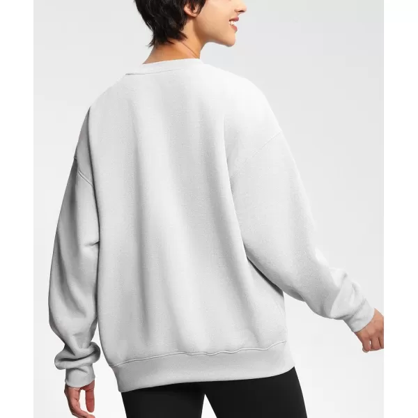 THE GYM PEOPLE Womens Soft Oversized Sweatshirt Crewneck Loose fit Lightweight Pullover TopsLight Grey