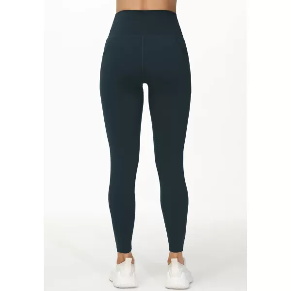THE GYM PEOPLE Womens V Cross Waist Workout Leggings Tummy Control Running Yoga Pants with PocketsCharcoal Grey