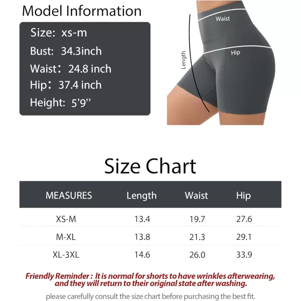 THE GYM PEOPLE Womens Workout Yoga Shorts High Waist Tummy Control Athletic Running Biker Shorts 5quotWhite