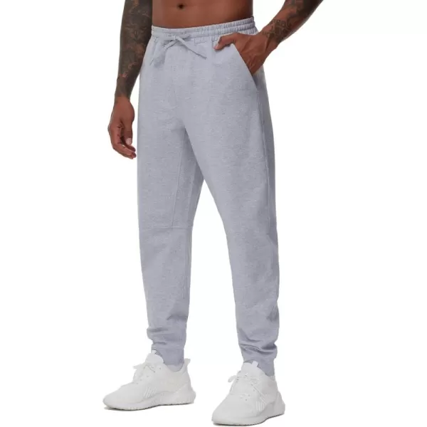 THE GYM PEOPLE Mens Drawstring Workout Joggers Pants Lightweight Tapered Running Lounge Sweatpants with PocketsGrey