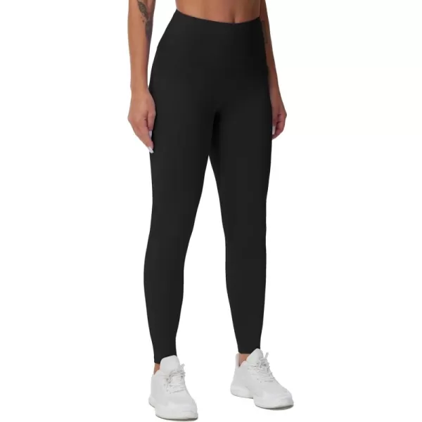 THE GYM PEOPLE Womens High Waist Yoga Leggings Ultra Stretchy Soft Breathable Tummy Control Running Workout PantsBlack