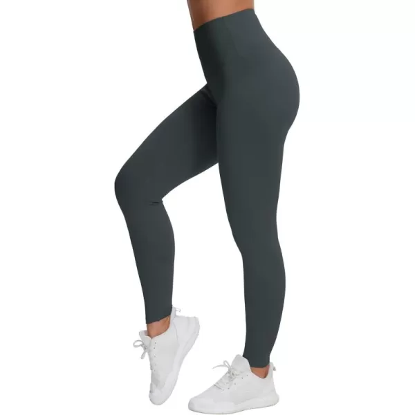 THE GYM PEOPLE Womens High Waist Yoga Leggings Ultra Stretchy Soft Breathable Tummy Control Running Workout PantsCharcoal Grey