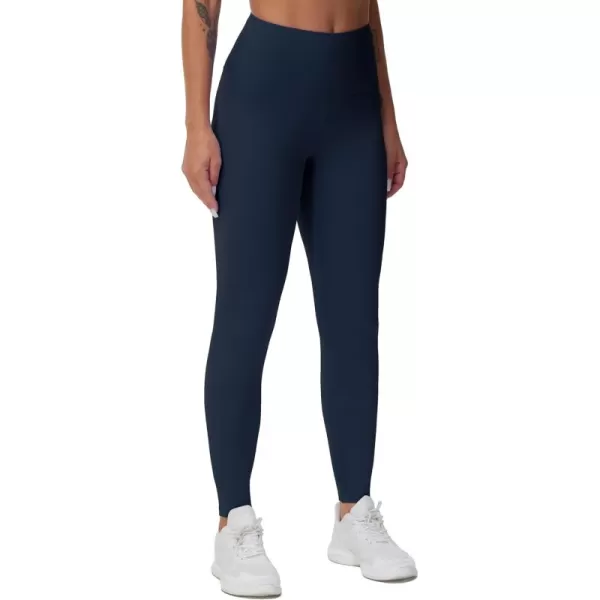 THE GYM PEOPLE Womens High Waist Yoga Leggings Ultra Stretchy Soft Breathable Tummy Control Running Workout PantsNavy Blue