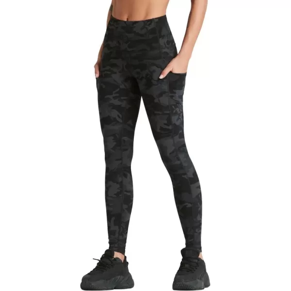 THE GYM PEOPLE Womens High Waist Yoga Pants Soft Tummy Control Athletic Workout Leggings with Deep PocketsBlack Camo