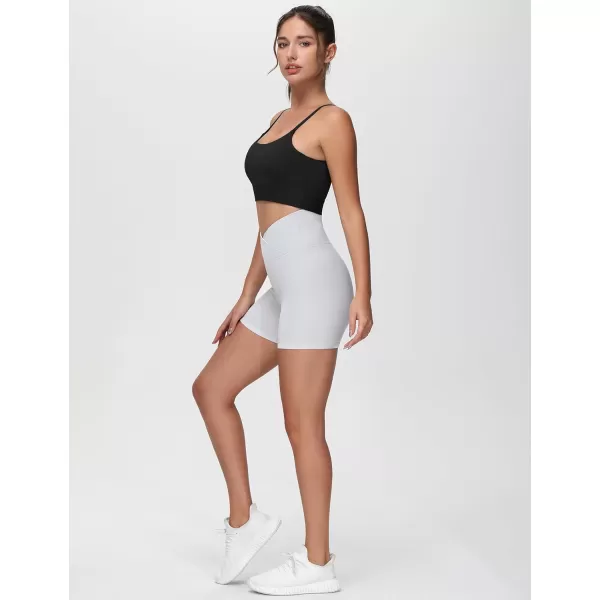 imageTHE GYM PEOPLE Womens Adjustable Longline Sports Bras Scoop Neck Padded Wireless Workout Yoga TopsBlack