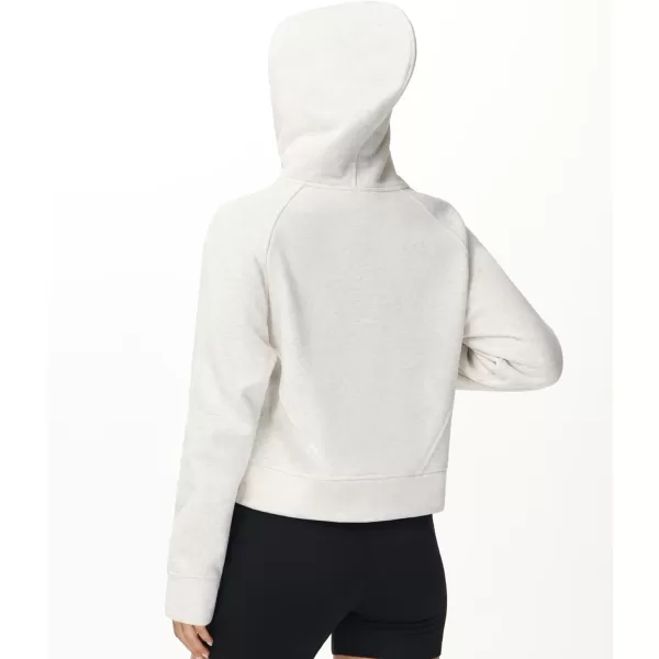 imageTHE GYM PEOPLE Womens FullZip Up Hoodies Jacket Fleece Workout Crop Tops Sweatshirts with Pockets Thumb HoleOffwhite