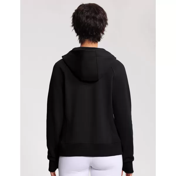imageTHE GYM PEOPLE Womens Zip Up Hoodies Fleece Workout Jackets Sweatshirts with Pockets Thumb HoleBlack