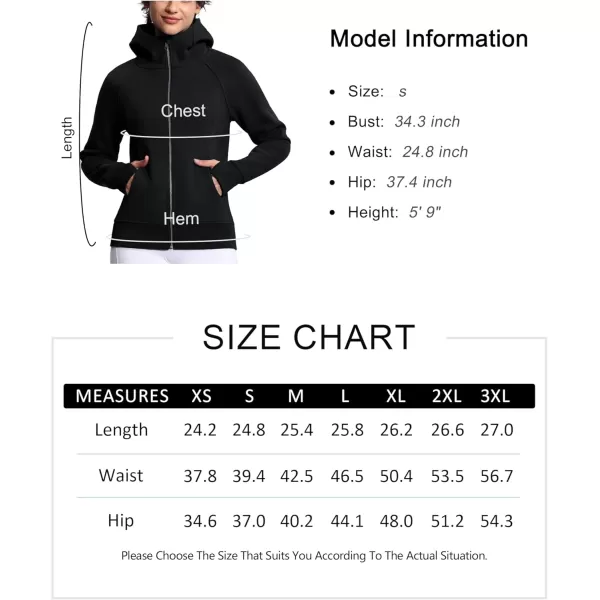 imageTHE GYM PEOPLE Womens Zip Up Hoodies Fleece Workout Jackets Sweatshirts with Pockets Thumb HoleBlack