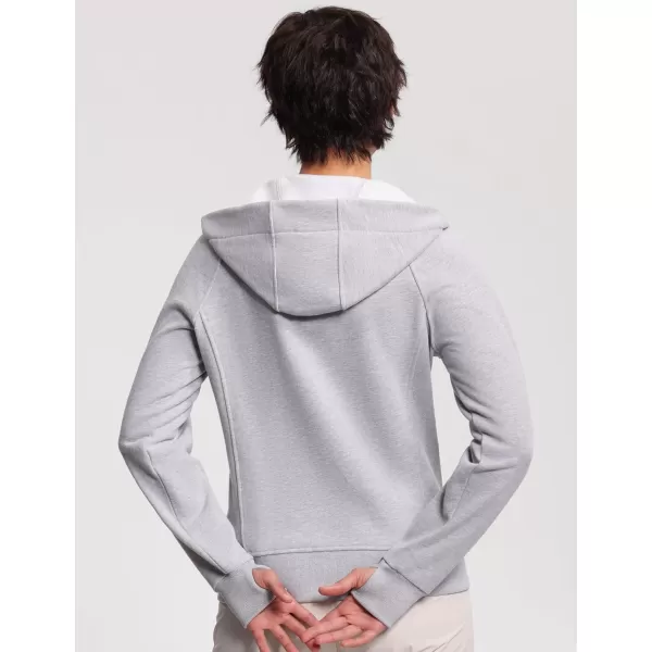 imageTHE GYM PEOPLE Womens Zip Up Hoodies Fleece Workout Jackets Sweatshirts with Pockets Thumb HoleGrey