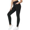imageTHE GYM PEOPLE Womens High Waisted Jeggings Pants Stretchy Tummy Control Skinny Jean Leggings with PocketsBlack