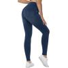 imageTHE GYM PEOPLE Womens High Waisted Jeggings Pants Stretchy Tummy Control Skinny Jean Leggings with PocketsDark Blue
