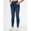 imageTHE GYM PEOPLE Womens High Waisted Jeggings Pants Stretchy Tummy Control Skinny Jean Leggings with PocketsDark Blue