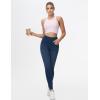 imageTHE GYM PEOPLE Womens High Waisted Jeggings Pants Stretchy Tummy Control Skinny Jean Leggings with PocketsDark Blue