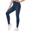 imageTHE GYM PEOPLE Womens High Waisted Jeggings Pants Stretchy Tummy Control Skinny Jean Leggings with PocketsDark Blue