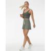imageTHE GYM PEOPLE Womens Drawstring High Waist Golf Skorts Athletic Tennis Skirts Builtin Shorts with PocketsGrey Green Heather
