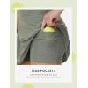 imageTHE GYM PEOPLE Womens Drawstring High Waist Golf Skorts Athletic Tennis Skirts Builtin Shorts with PocketsGrey Green Heather