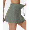 imageTHE GYM PEOPLE Womens Drawstring High Waist Golf Skorts Athletic Tennis Skirts Builtin Shorts with PocketsGrey Green Heather