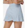 imageTHE GYM PEOPLE Womens Drawstring High Waist Golf Skorts Athletic Tennis Skirts Builtin Shorts with PocketsLight Blue Heather